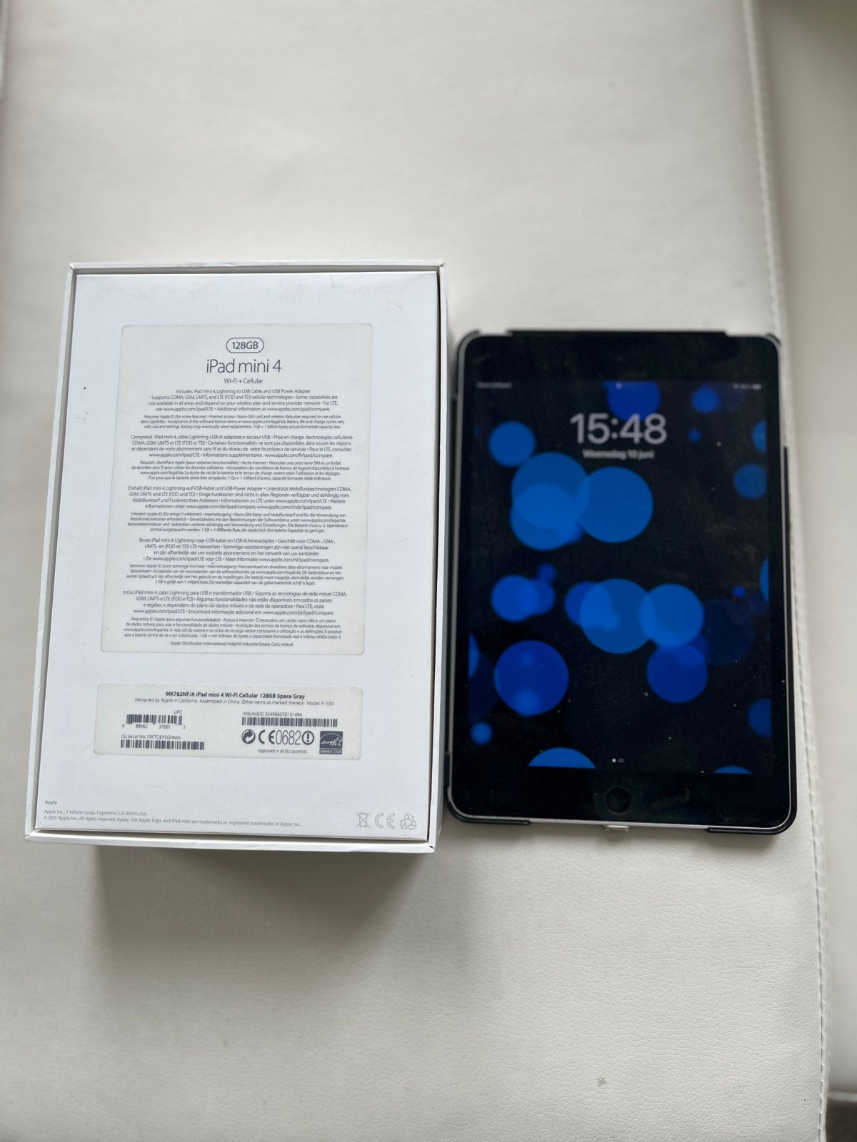 Apple iPad mini 4 128GB Wi-Fi + Cellular Spacegrijs, Computers en Software, Apple iPads, Ophalen, Gebruikt, 128 GB, Grijs