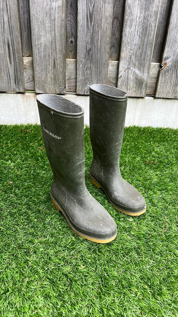 Dunlop laarzen maat 34, Tuin en Terras, Werkkleding, Ophalen, Gebruikt, Kinderen, Laarzen