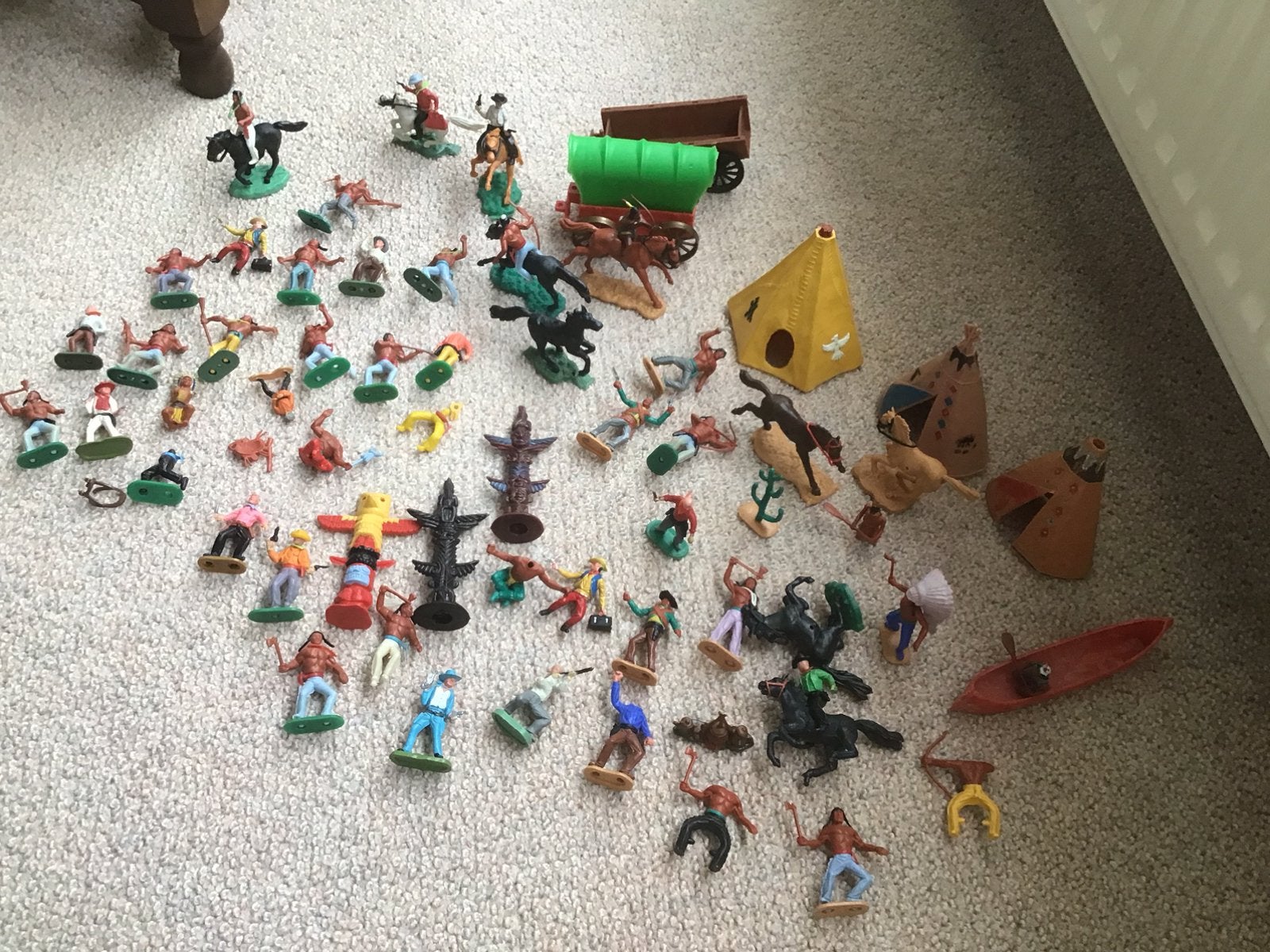 Partijtje Timpo Toys, Britains indianen, cowboys, etc zie, Verzamelen, Ophalen of Verzenden, Gebruikt