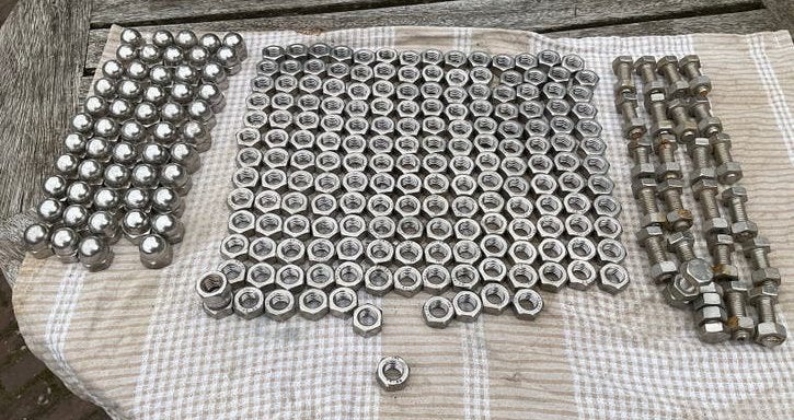 RVS Bouten en Moeren - Diverse Maten, Ophalen, 50 tot 100 mm, Gebruikt, Rvs