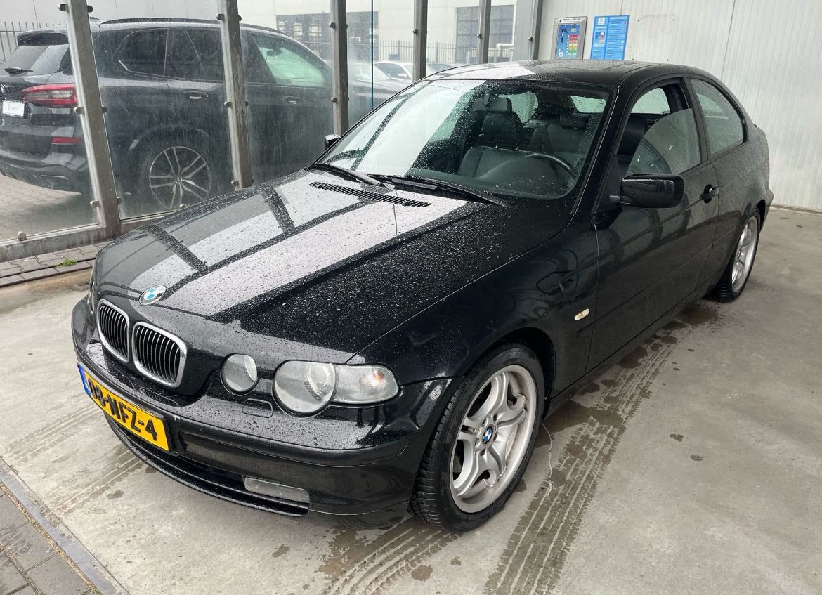 BMW 325ti Compact AUT LEDER SCHUIFDAK XENON SPORTSTOEL TOP!, Auto's, Automaat, Achterwielaandrijving, Zwart, Zwart