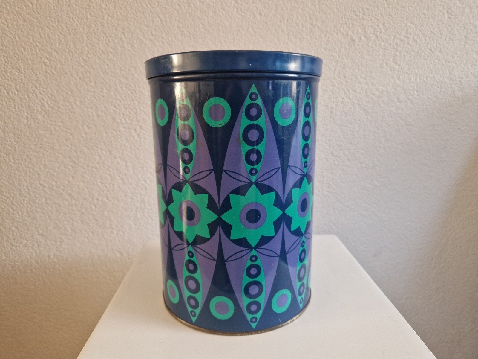 Tomado blik blauw/groen groot, Ophalen of Verzenden, Gebruikt