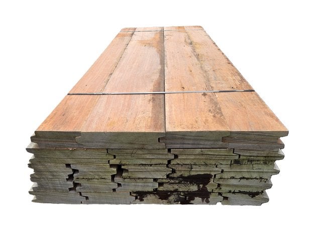 11.72 m2 hardhout Damwand 7 cm dik Azobé hout - nr: DW8