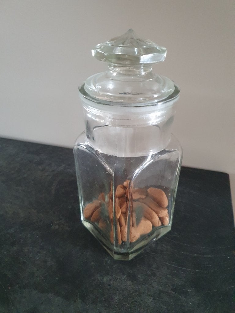 Antieke glazen snoep pot of voorraad pot, Ophalen of Verzenden
