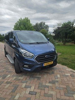 Ford Transit Custom GB 2.0 Tdci 170PK 300 L2h1 Automaat 2019, Auto's, 1995 cc, 4 cilinders, Navigatiesysteem, Blauw