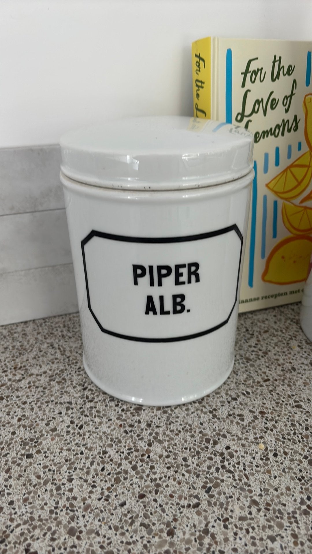 Antieke apothekers pot - porselein - wit, Ophalen