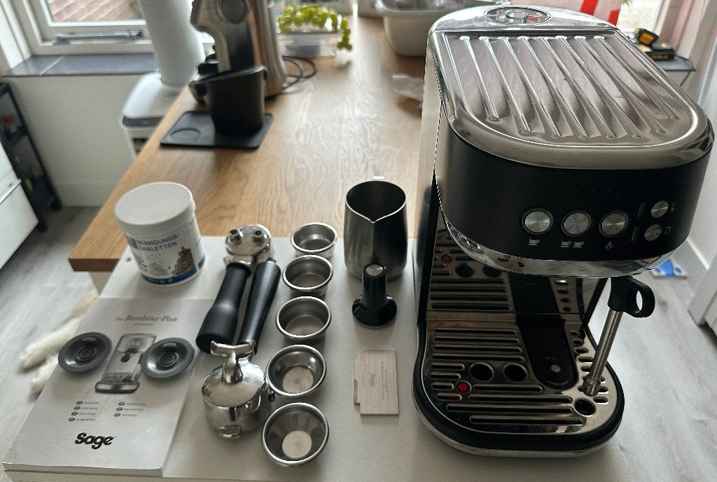 Sage the Bambino Plus incl. upgrades, Ophalen, Espresso apparaat, Koffiebonen, Zo goed als nieuw