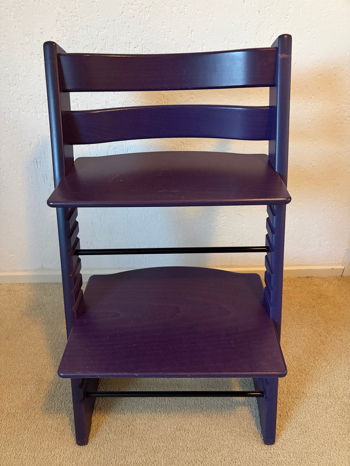 Stokke Tripp Trapp meegroeistoel paars, Kinderen en Baby's, Kinderstoelen, Ophalen, Gebruikt, Meegroeistoel
