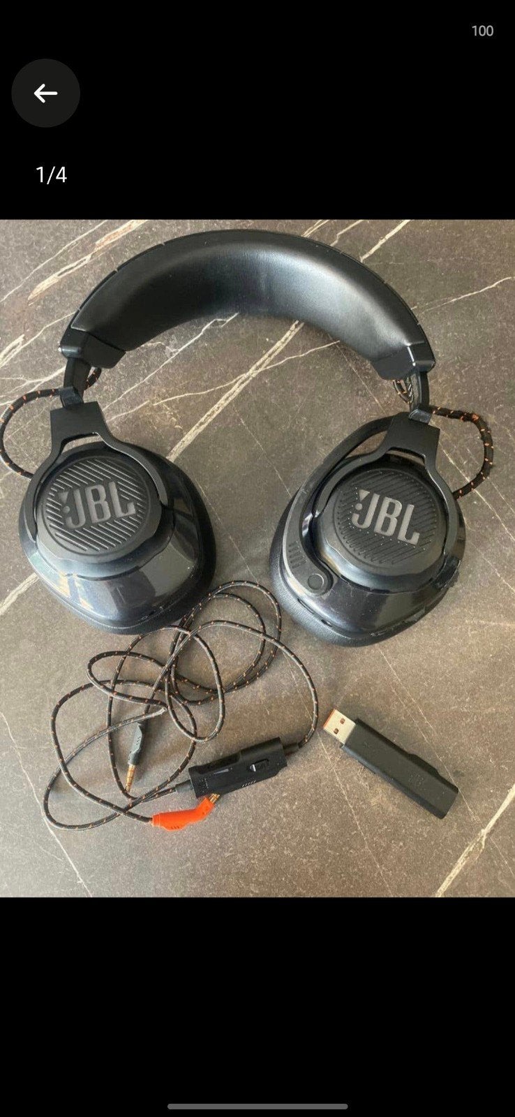 JBL Quantum 600 Draadloze Gaming Headset, JBL, Ophalen of Verzenden, Draadloos, Zwart