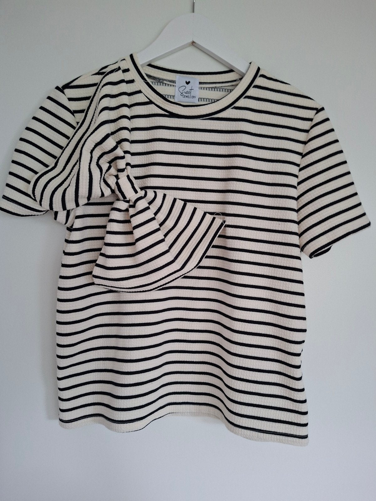 Sweet Jewellery gestreept T-shirt met korte mouwen, maat S, Maat 38/40 (M), Sweet Jewellery, Wit, Ophalen of Verzenden