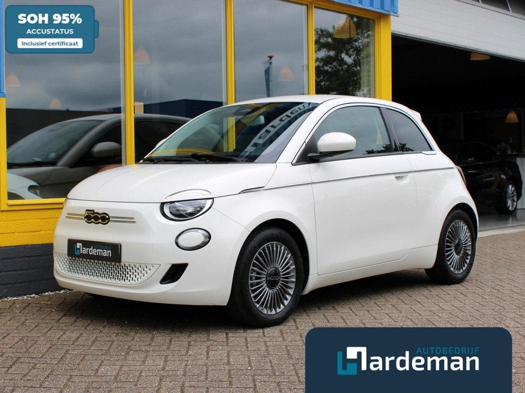 Fiat 500e 24 kWh Style Carplay Airco, Auto's, Fiat, Stof, Gebruikt, 95 pk, Met garantie (alle)