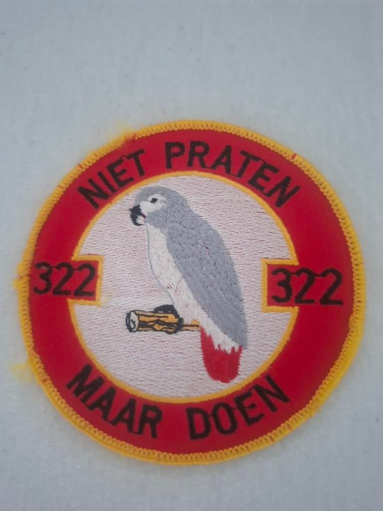 322 Squadron patch, Verzamelen, Ophalen of Verzenden, Gebruikt, Overige typen