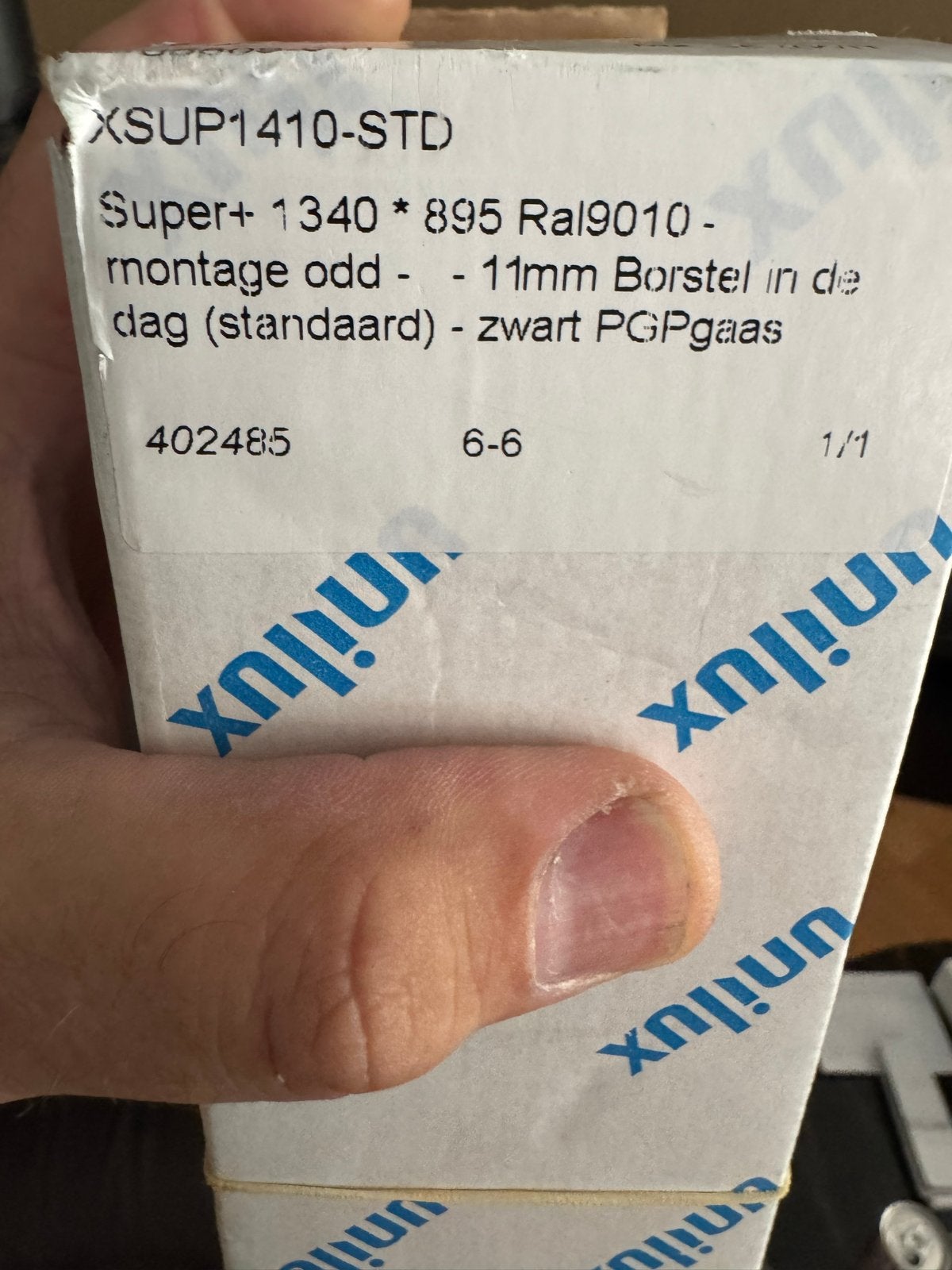 UNILUX Rolhor Super+ wit (RAL9010) met zwart gaas, Doe-het-zelf en Verbouw, Ophalen, 120 cm of meer, Hordeur, Minder dan 200 cm