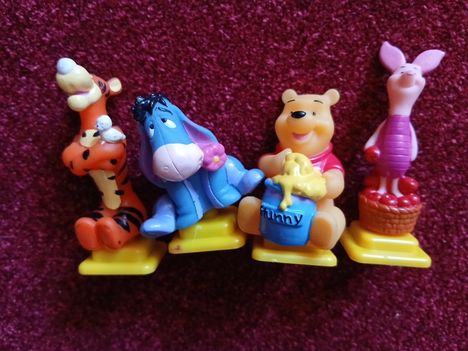 Winnie de Poeh stempelfiguren - set van 4, Verzamelen, Disney, Ophalen of Verzenden, Winnie de Poeh of vrienden