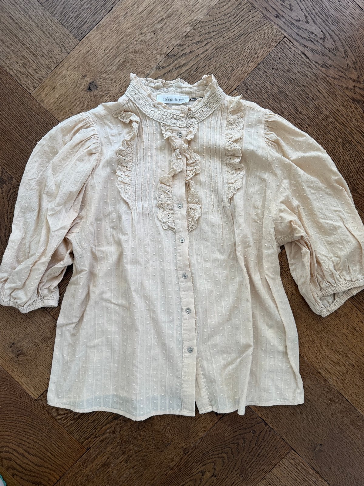 Co'Couture Blouse Vera - Maat M, Ophalen of Verzenden, Gedragen, Maat 38/40 (M), Beige