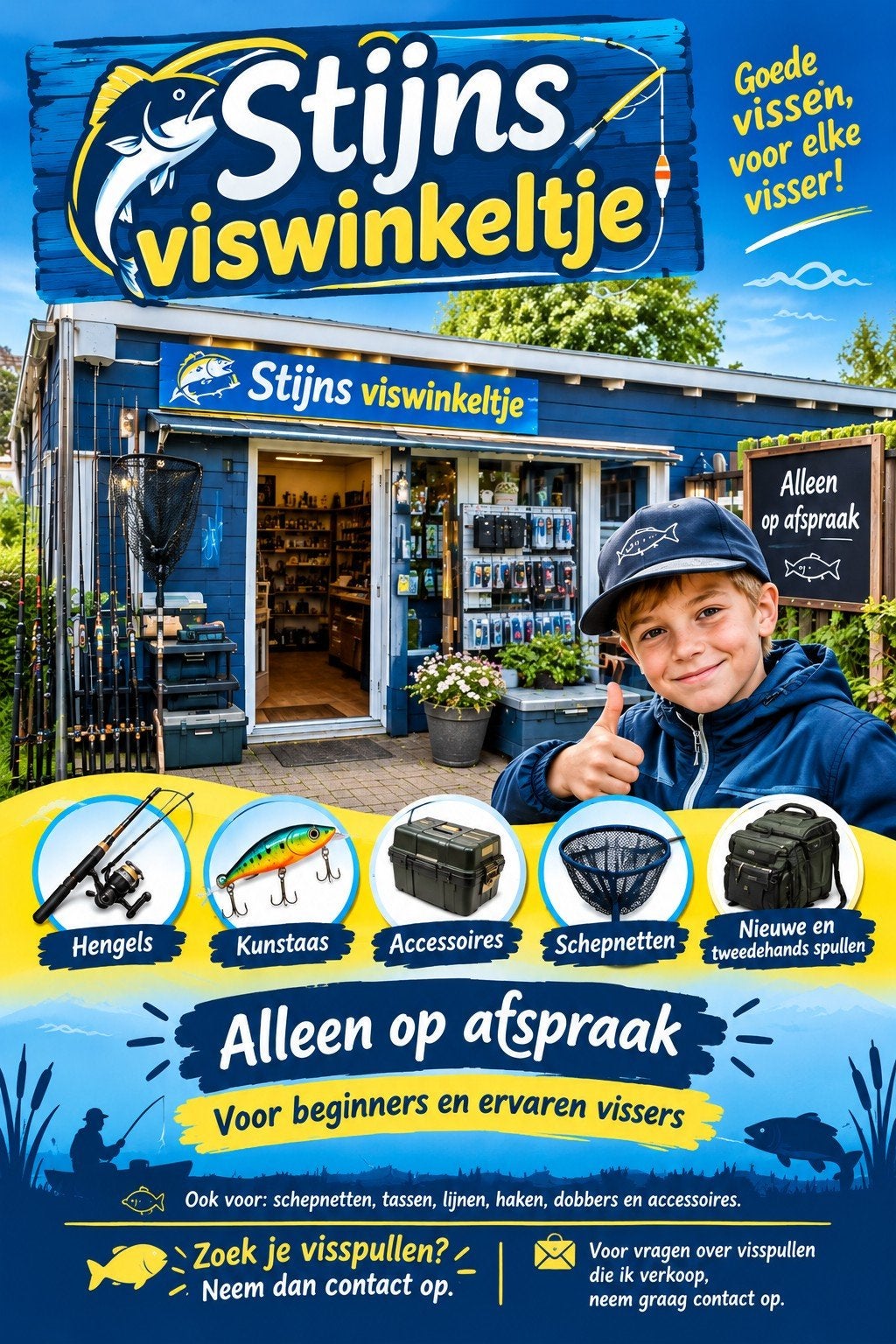 stijns viswinkeltje, Watersport en Boten, Ophalen of Verzenden
