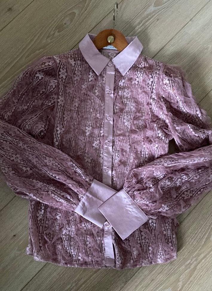 Prachtig blousje oud roze maat M, Ophalen, Zo goed als nieuw, Maat 38/40 (M), Roze
