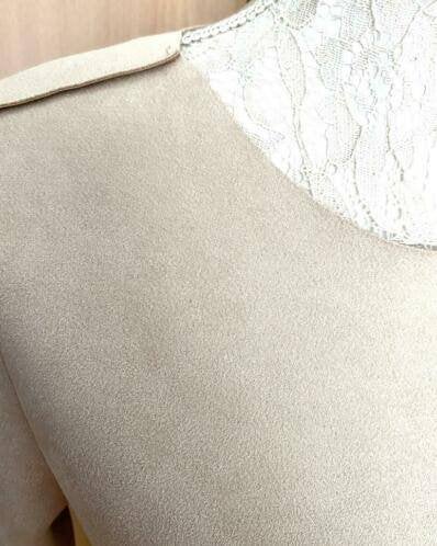 Zara suède look top maat S NIEUW, Beige, Nieuw, Ophalen of Verzenden, Lange mouw