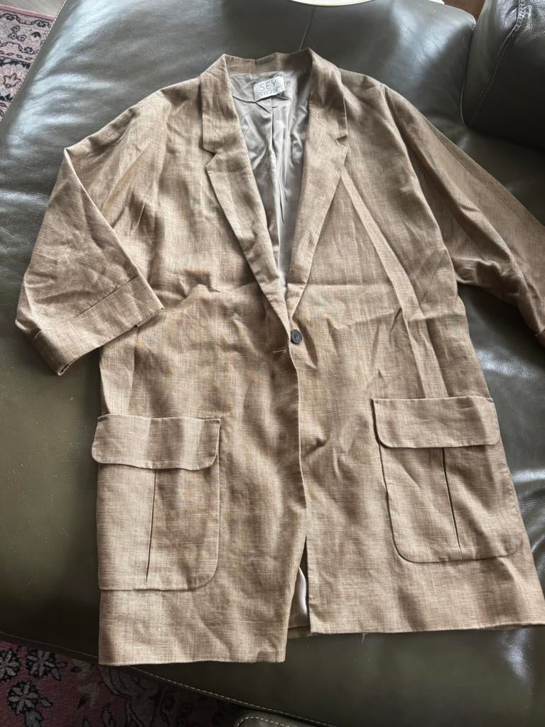 Sey Studio linnen blazer - maat 38 - brons, Ophalen of Verzenden, Zo goed als nieuw, Maat 38/40 (M), Bruin