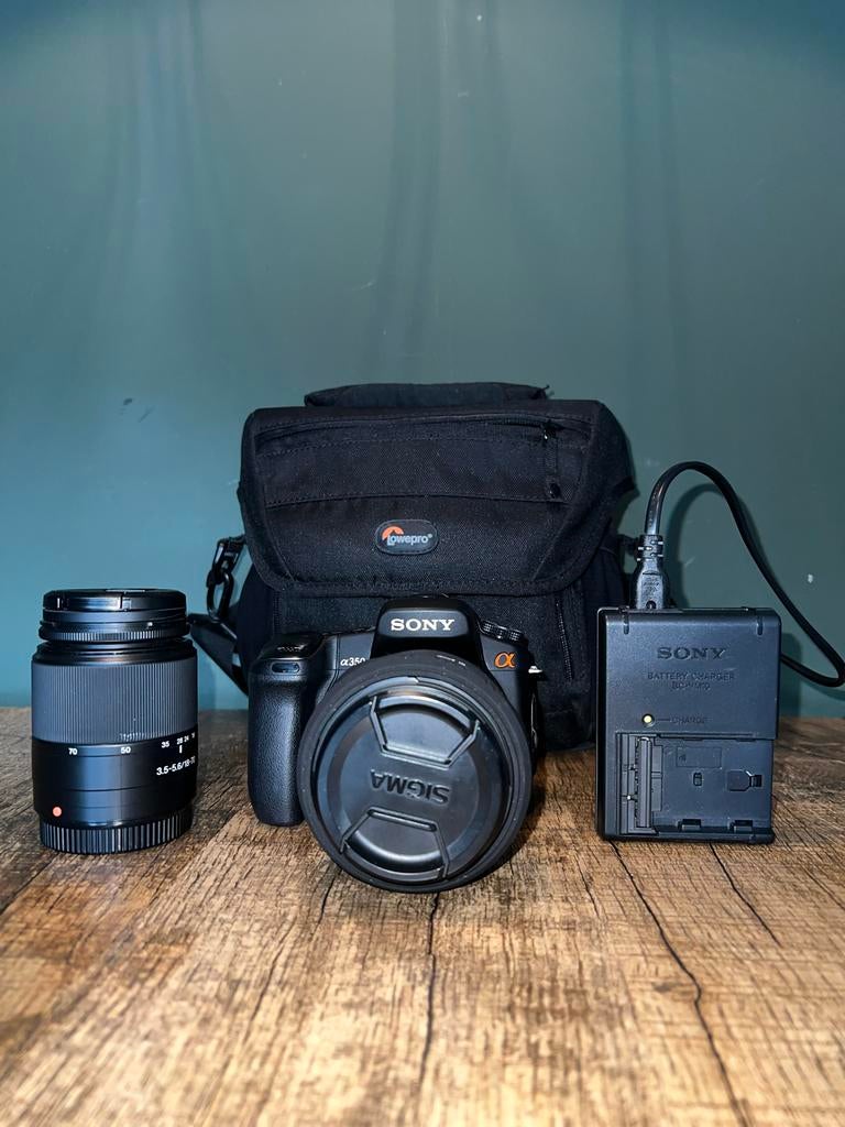 Sony a350 met sigma lens, Gebruikt, Spiegelreflex, Ophalen of Verzenden, Sony