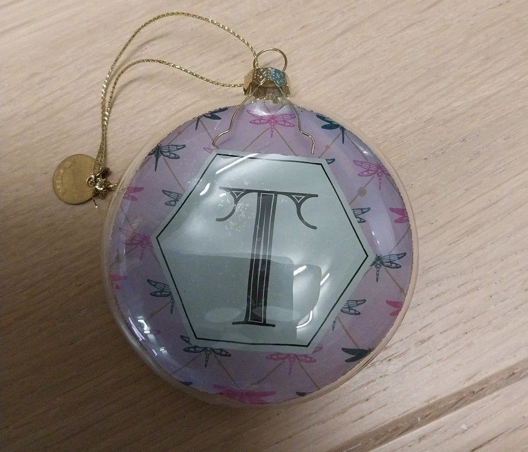 kerstbal letter T, Diversen, Ophalen of Verzenden