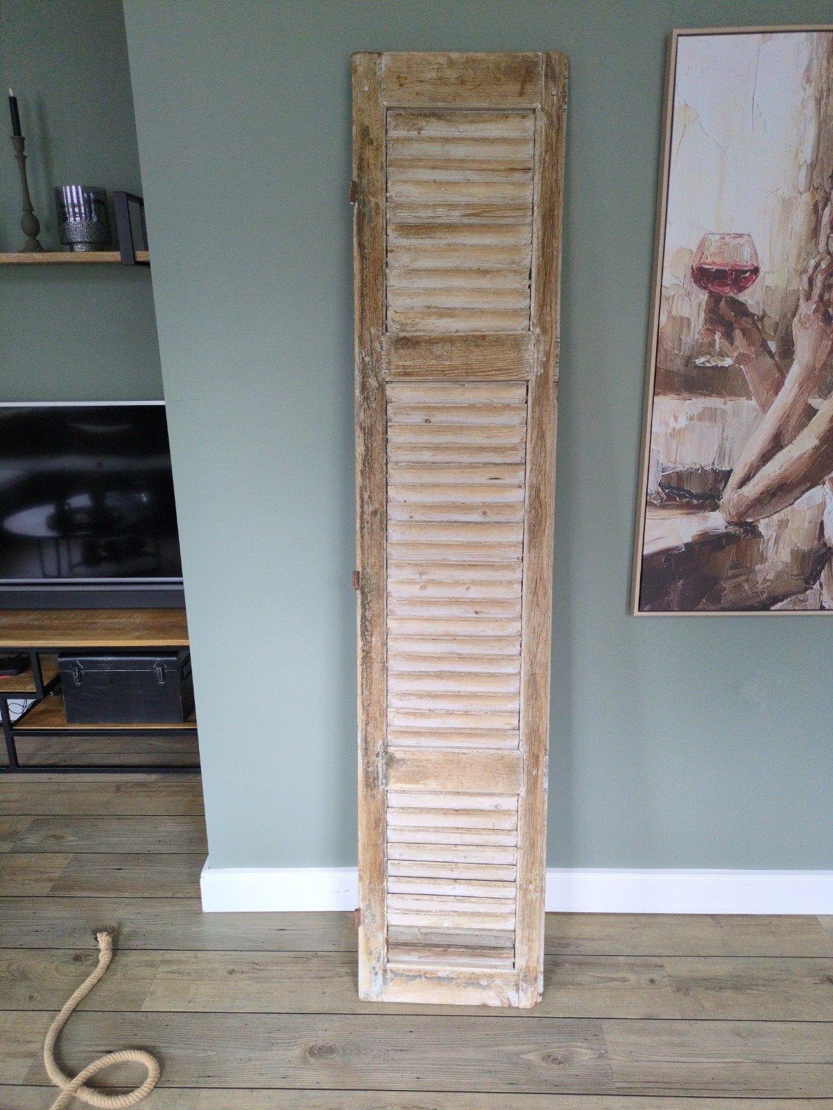 Vintage houten luik brocante Frans, Ophalen