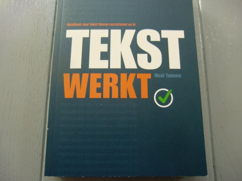 Tekst werkt   Nicol Tadema isbn 9789082606874, Ophalen, Beta, Nieuw, HBO