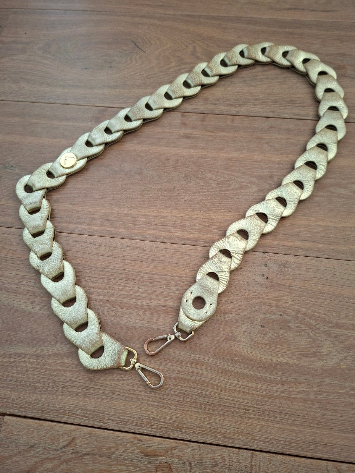 Kascha Gouden riem schouderband van kascha  leer, Ophalen of Verzenden, Zo goed als nieuw, Overige kleuren, Overige typen