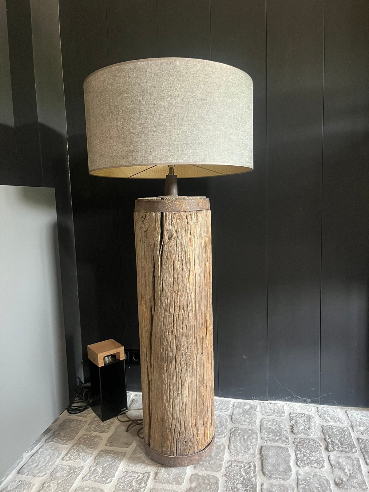 Vloerlamp landelijk oude vloeren wals, Ophalen, Zo goed als nieuw, 150 tot 200 cm