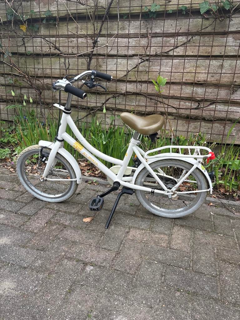 Wit meisjes fietsje 16 inch, Ophalen, Gebruikt, 16 inch, Handrem