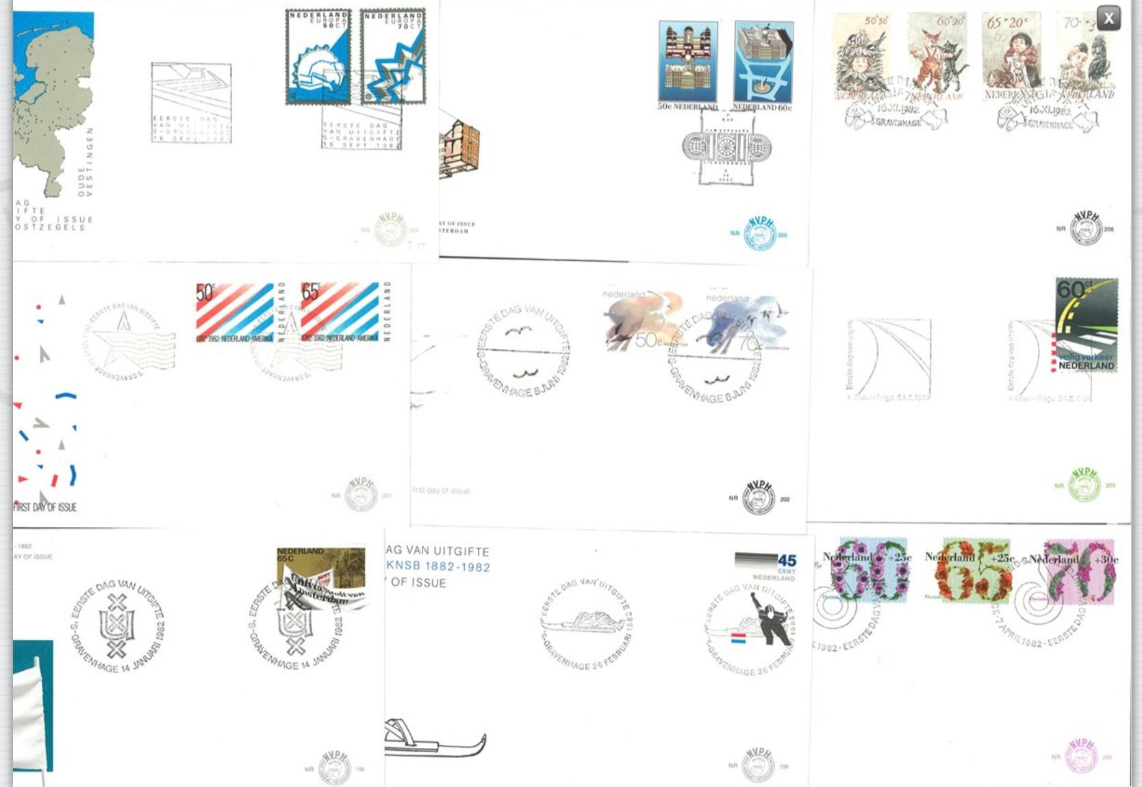 Te koop fdc jaargang 1982 compleet onbeschreven, Verzenden, Onbeschreven, Nederland