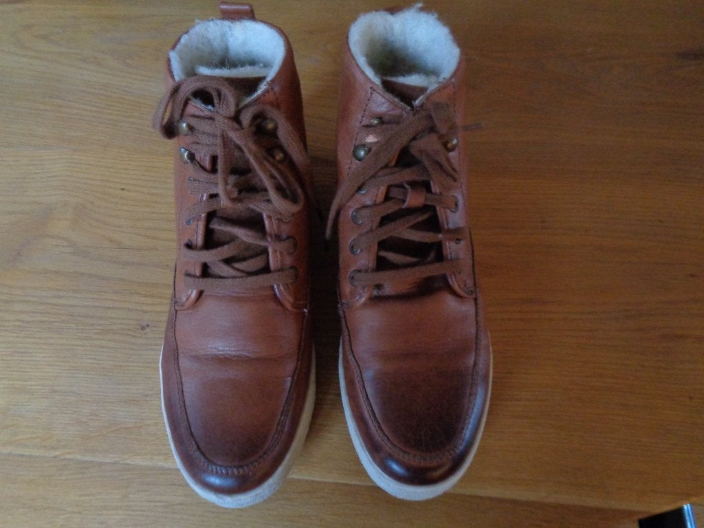 halfhoge sneakers met wollen voering:mt 40, Bruin, Ophalen of Verzenden, Sneakers of Gympen, Zo goed als nieuw