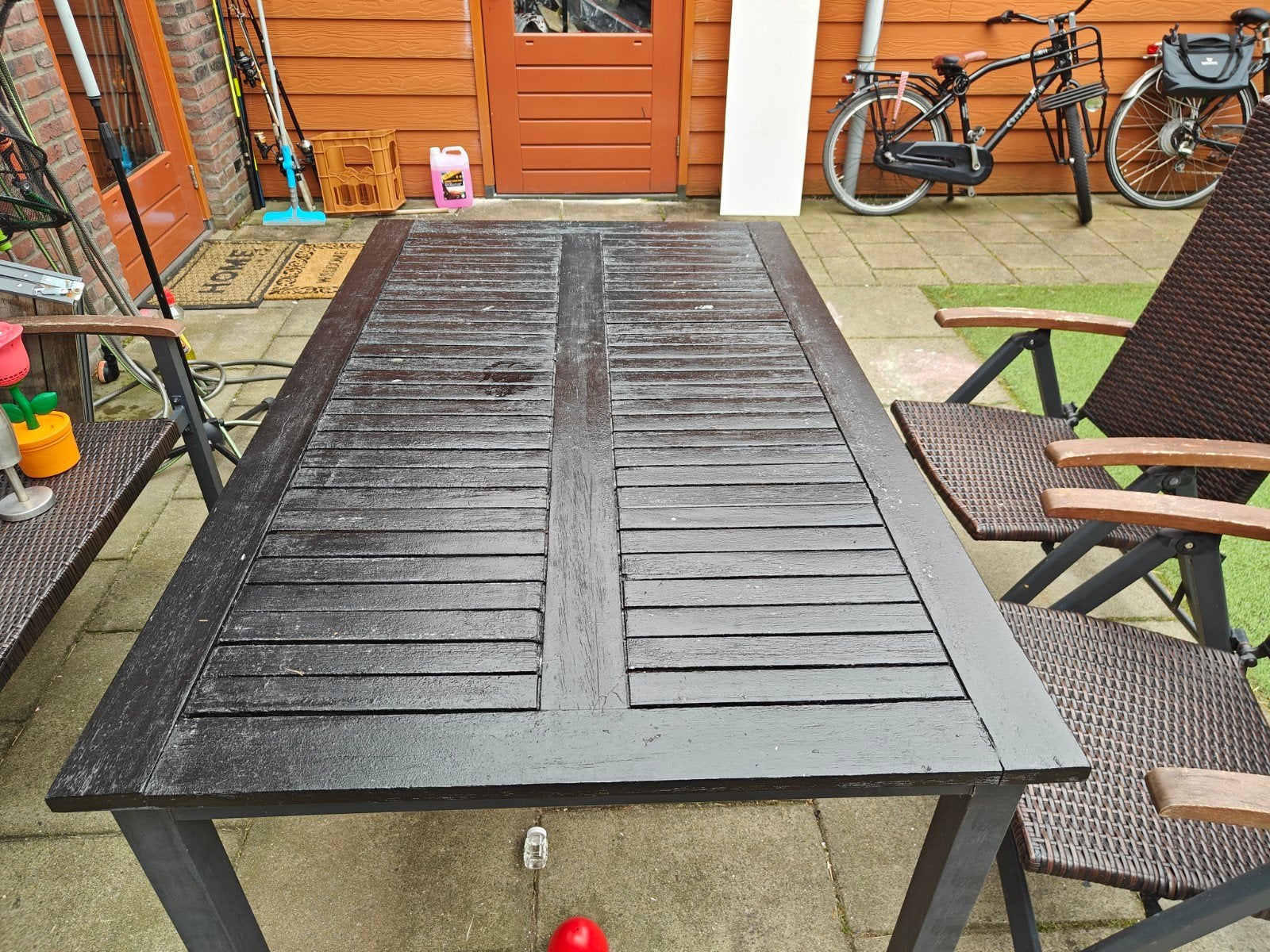 Tuinset met tafel en 4 verstelbare stoelen, 4 zitplaatsen, Gebruikt, Ophalen of Verzenden, Tuinset