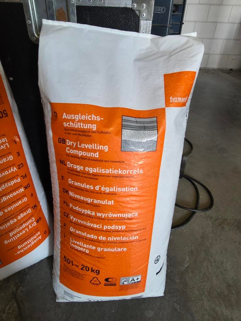 Fermacell Droge Egalisatiekorrels 20 kg, Overige materialen, 30 cm of meer, 50 tot 150 cm, Overige typen