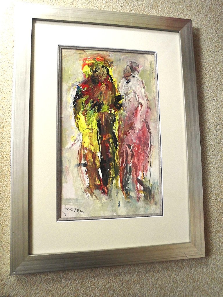 Olieverfschilderij  "2 Vrouwen figuren" van Frans J. Joosen, Ophalen