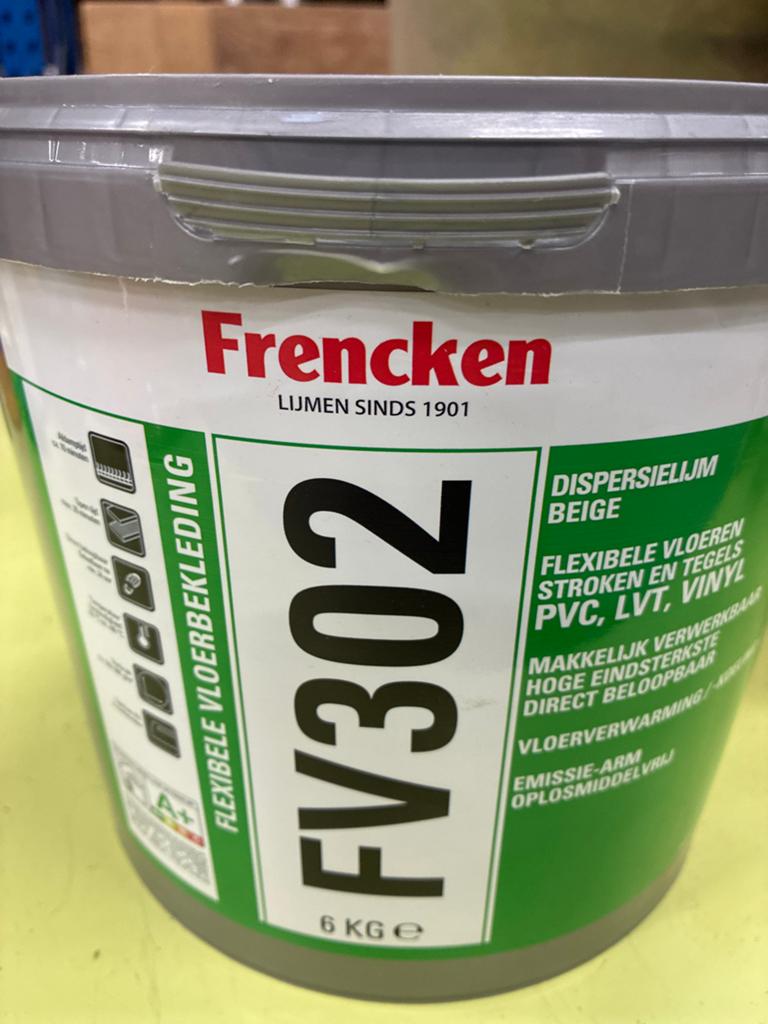 Frencken FV302 Dispersielijm Beige 6 KG, Overige materialen, Overige typen, Nieuw, Minder dan 50 cm