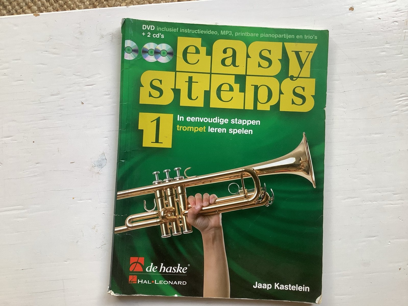 Easy Steps 1 Trompet leren spelen (boek + DVD + CD), Ophalen of Verzenden, Gebruikt, Overige typen
