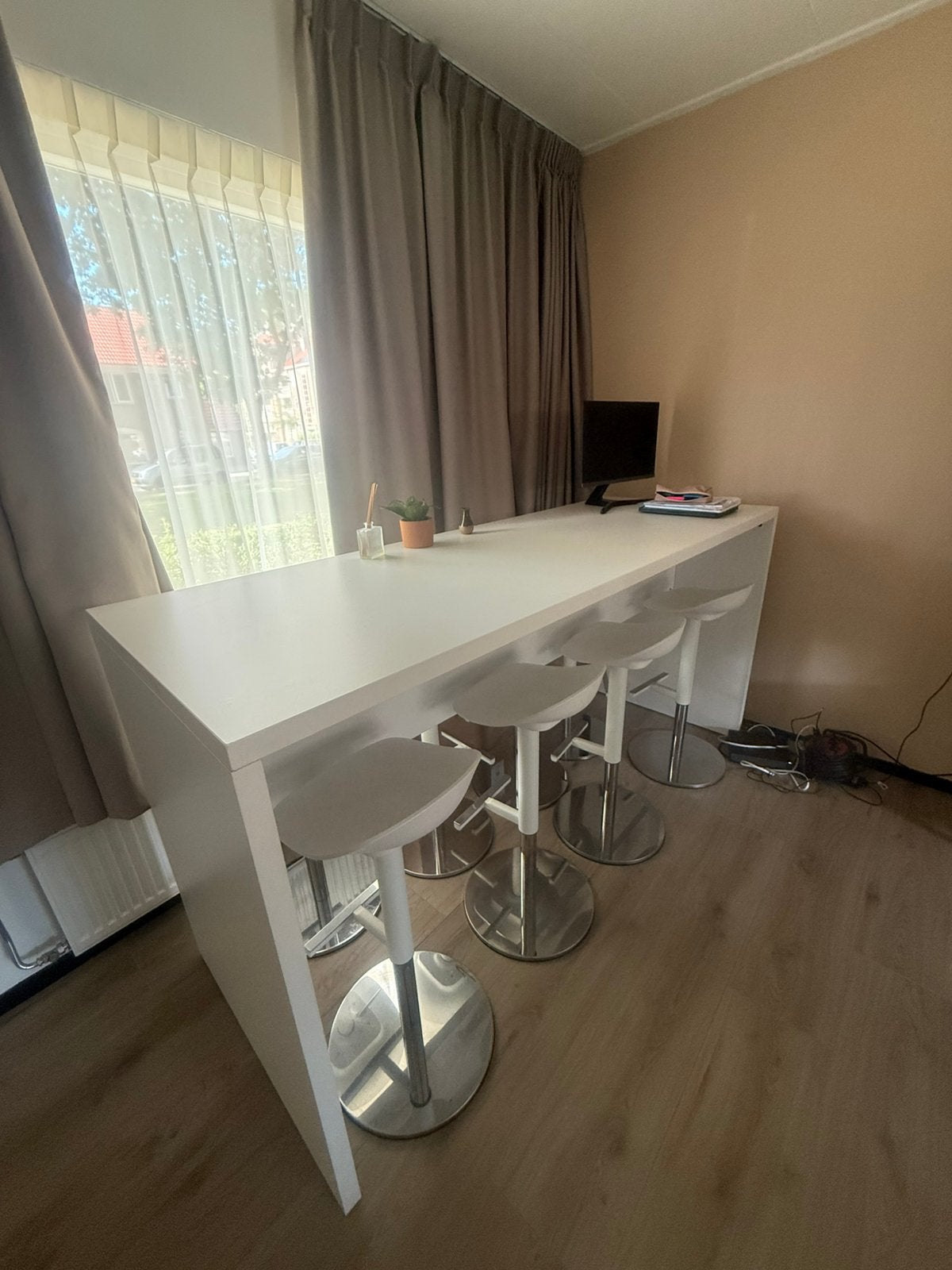 Bartafel met 8 krukken, Ophalen of Verzenden, Gebruikt