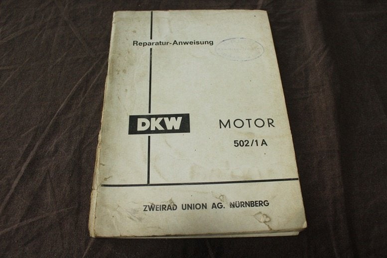 DKW Motor 502/1A reparatur anweisung, Ophalen of Verzenden, Gebruikt