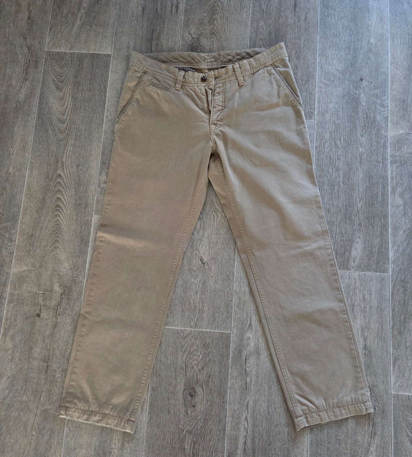Beige lange broek van Zilton. Maat US 35, Ophalen of Verzenden, Zo goed als nieuw, Beige, Zilton