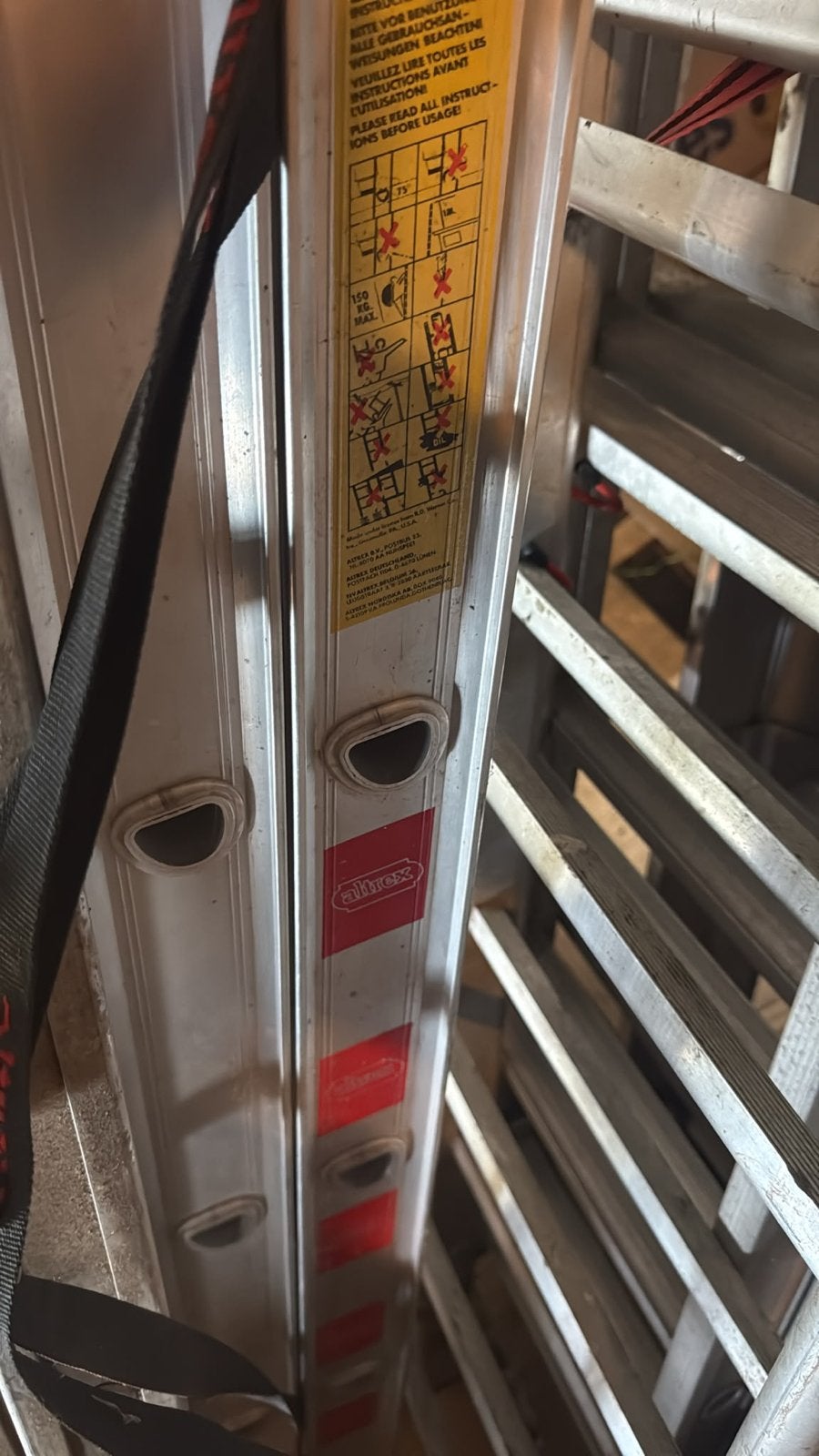 Partij hoge ladders, Doe-het-zelf en Verbouw, Gebruikt, ., Ophalen of Verzenden, Ladder