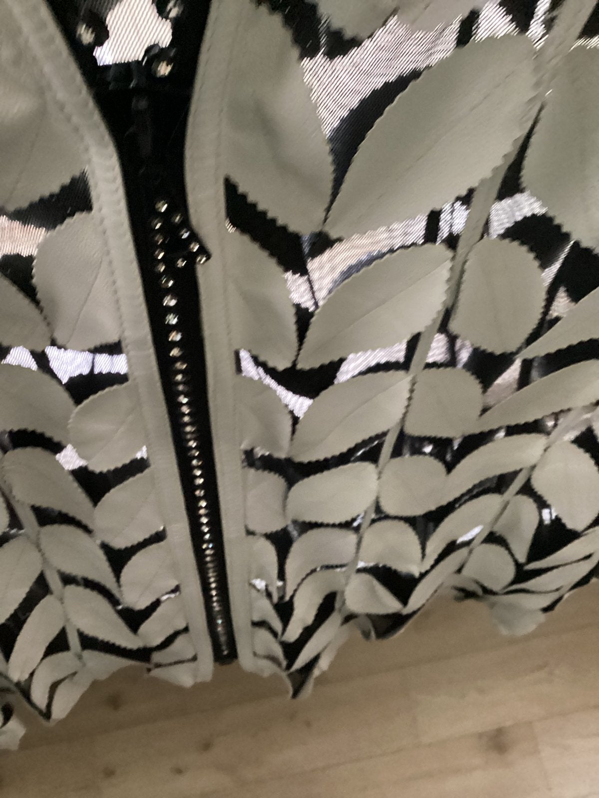 Leren jasje, chique, Ophalen, Zo goed als nieuw, Maat 46/48 (XL) of groter, Wit