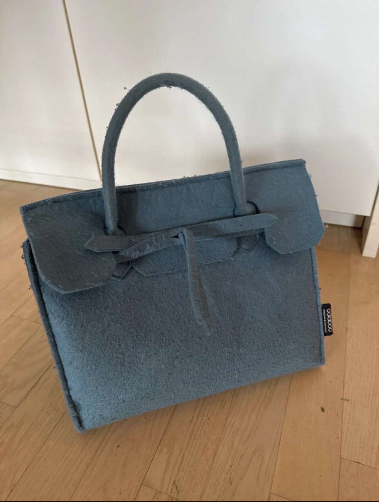 Oalaboo vilten tas blauw handtas Birkin stijl vilt shopper, Verzenden, Gebruikt, Blauw, Handtas