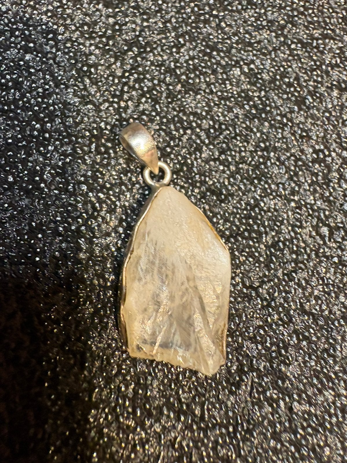 925 Zilveren Hanger met Ruwe Bergkristal,Natuurlijke Kwarts, Verzenden, Zo goed als nieuw, Zilver