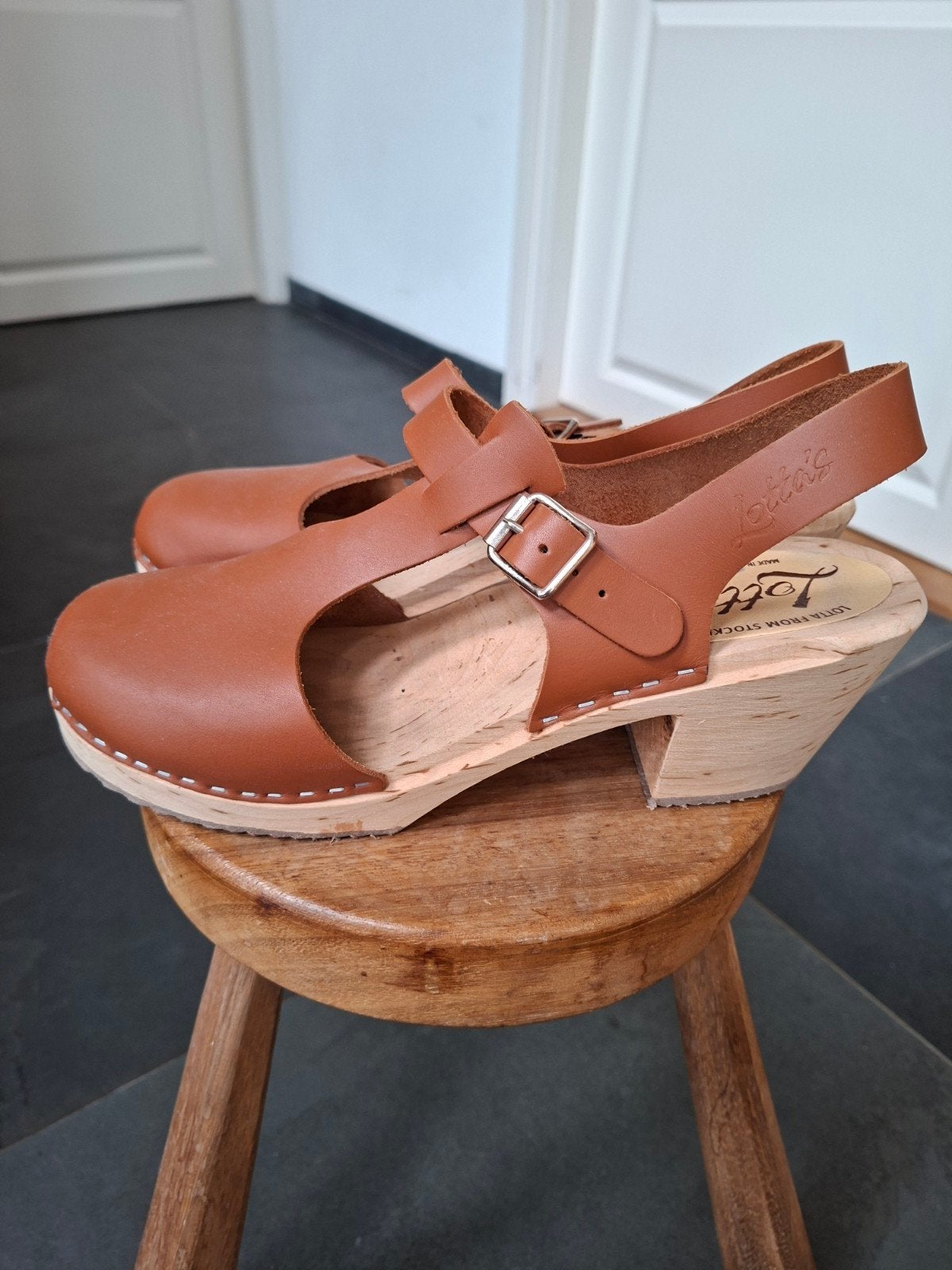 Lotta from Stockholm maat 41 klompen/clogs spiksplinternieuw, Bruin, Verzenden, Nieuw, Sandalen of Muiltjes
