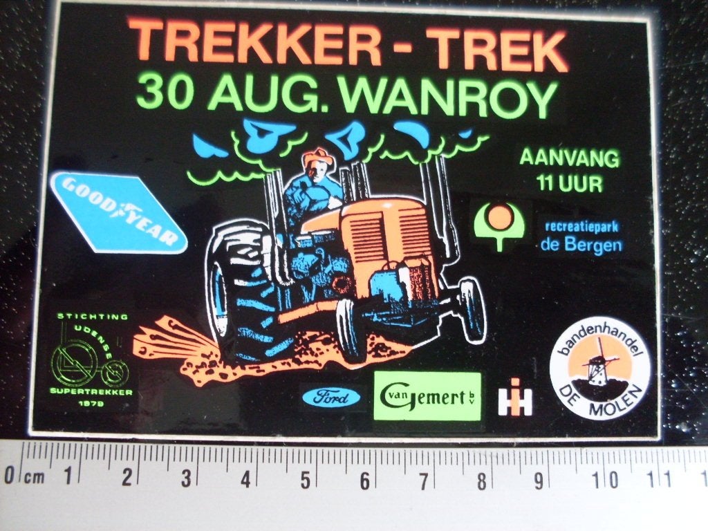 sticker trekker-trek wanroy traktor pulling, Verzenden, Zo goed als nieuw, Sport