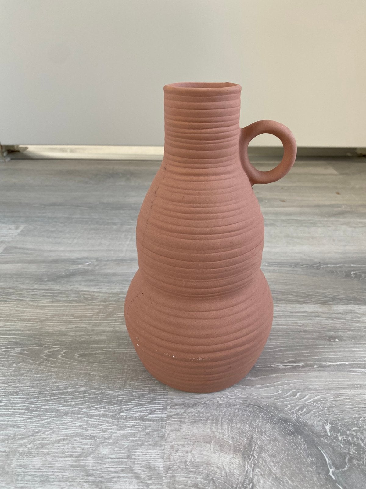 Roze stenen vaasje, Ophalen of Verzenden, Zo goed als nieuw, Roze, 22 cm