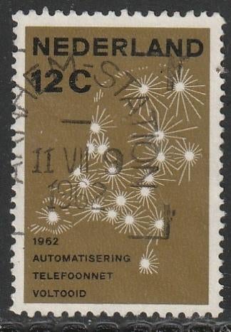 Nederland 1962 772 Telefonie 12c, Gest Arnhem, Ophalen of Verzenden, Na 1940, Gestempeld
