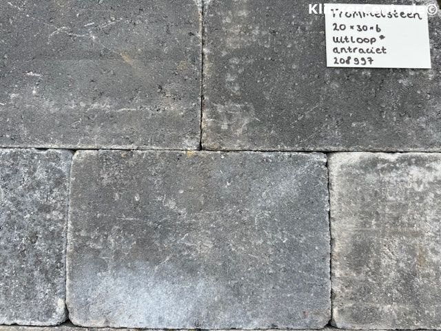 345m2 antraciet genauanceerd 20x30x6cm B-KEUS trommelstenen, Tuin en Terras, Tegels en Klinkers, TuinVisie, Verzenden, Enter@tuinvisie.nl