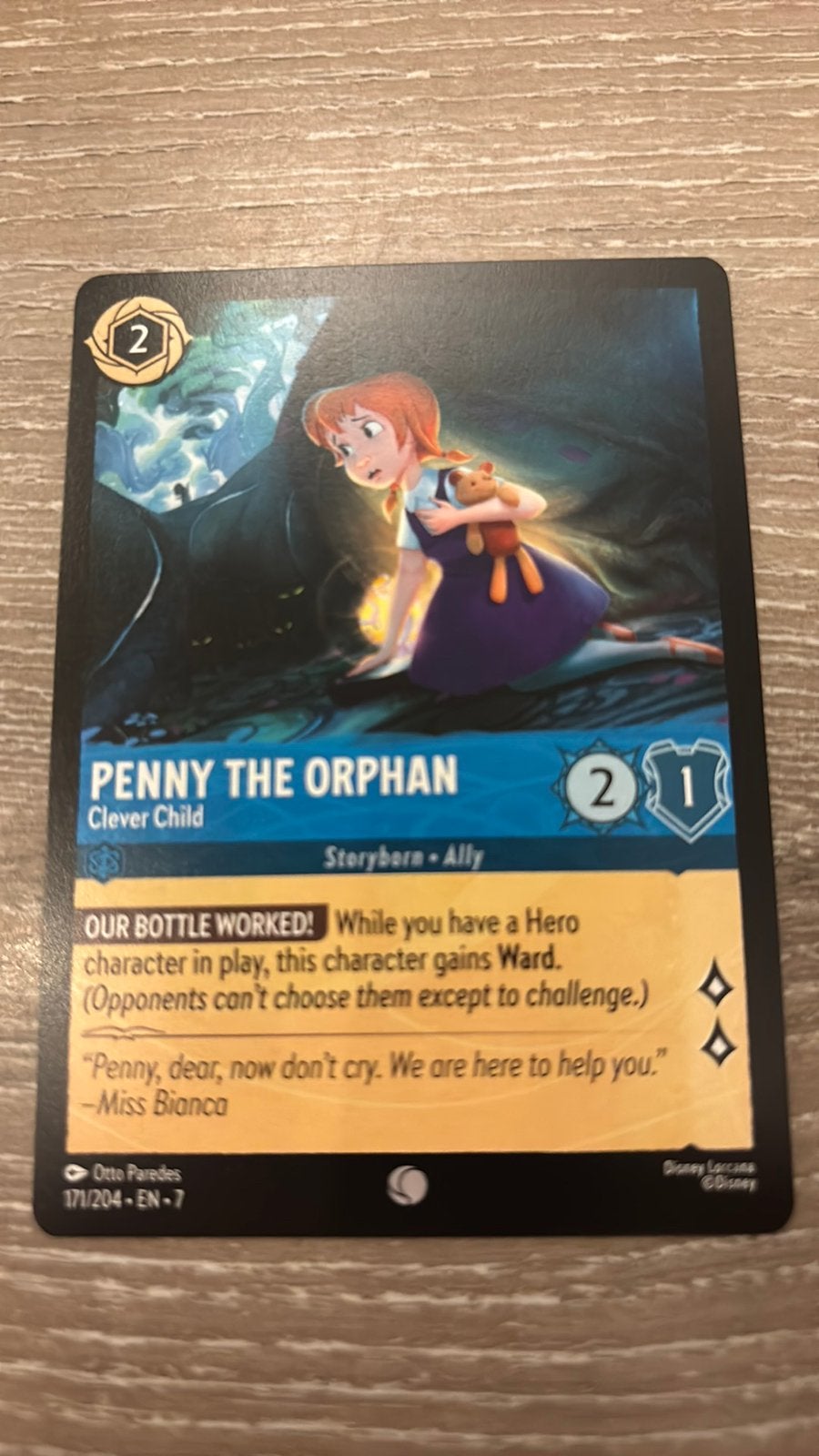 Disney Lorcana Penny the orphan 171-204 7ARI nonfoil, Ophalen of Verzenden, Zo goed als nieuw